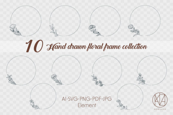 10 Flora Flower Circle Frame Svg/png: Elevate Your Design Projects