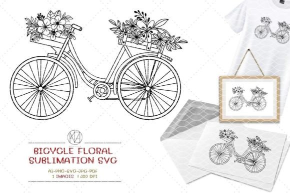 Bicycle Floral Sublimation SVG: A Design Asset for Creative Projects