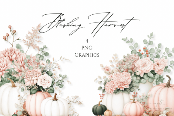 Blushing Harvest: Softening Autumn with Pastel Clipart