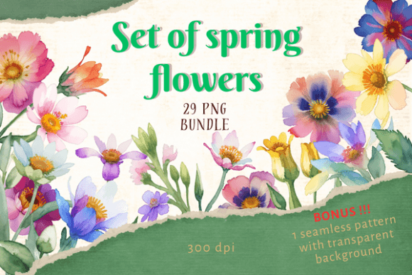 Bring Your Projects to Life with a Set of Spring Flowers