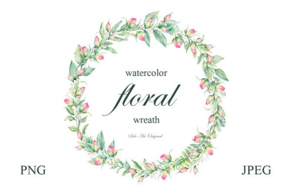 Elevate Your Projects with Floral Wreath Frame Greenery Clipart