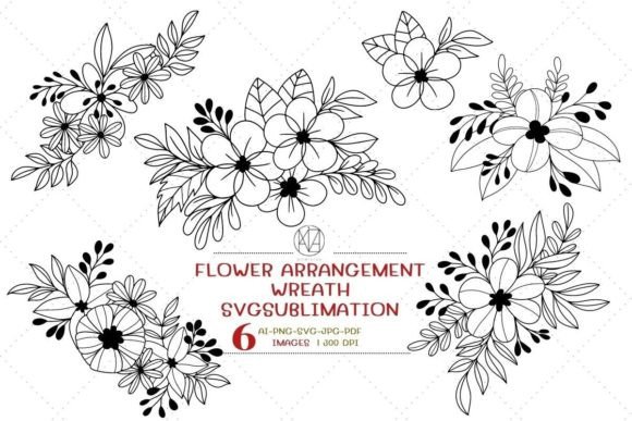 Flower Arrangement Wreath SVG: A Dark Floral Toolkit for Modern Creators