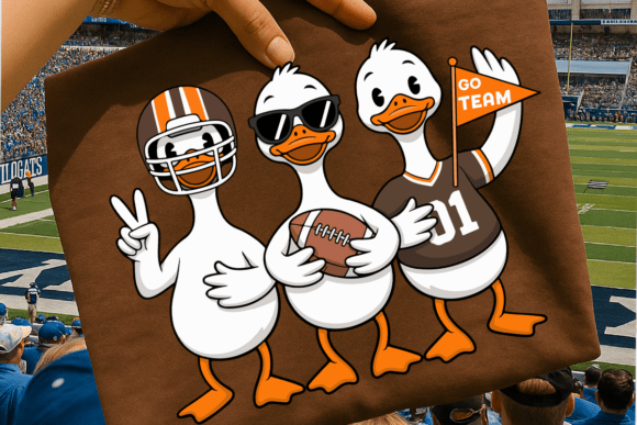 Funny Football Duck PNG | Game Day Goose: A Playful Creative Asset