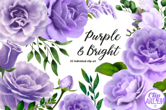 Transforming Your Designs with the Purple Floral Watercolor Bundle 22 PNG