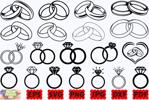 Wedding Ring SVG | Engagement Ring SVG: Your Design Toolkit